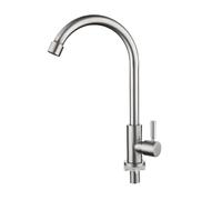 Kitchen Basin Sink Faucet SUS304 Stainless Steel Single Cold Water Taps(TypeA)