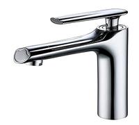 Kitchen Bathroom Brass Basin Handle Single Hole Vanity Faucet Deck Mounted Sink Mixer Tap Hot and Cold Lavatory Faucet,Black (Black) Drinking