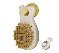 Kitchen Brush, Non-Slip Grip Grime Remover, 20cm Soap Dispensing Dish Scrubber for Hands, Bristle Scrubbing Brush with Ergonomic Handle, Cleaning Tool for Grill Grates Oven, Frying Pan Stove Use