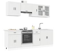 Vidaxl Ensemble D'armoires Cuisine 8pcs Kalmar Blanc Bois D'ingénierie Blanc