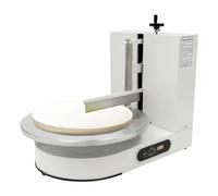 Kitchen Cake Decorating Coating 200W Electric Cream Coating Spreading Smooth with Scraper Cake Leveler Turntable for Cake Frosting (White)
