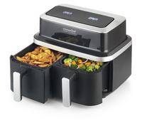 Kitchen Chef Friteuse sans huile double KCPFR84-AIRDUO 2600 W 2 x 4,2 L Noir