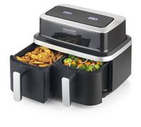 Kitchen Chef Friteuse sans huile double KCPFR84-AIRDUO 2600 W 2 x 4,2 L Noir