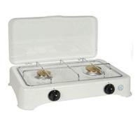 Kitchen Chef Réchaud à gaz 5326 C 2 brûleurs 3,4 kW Émaillé blanc