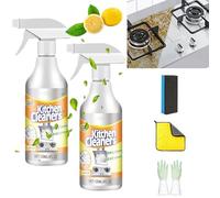 Kitchen Cleaner Aibo, 120ml Aibo Kitchen Cleaner Foam Spray, Heavy-Duty Degreaser, Multi Purpose Foam Cleaner Spray for Kitchen Pots, Countertops, Stoves, Ovens (1, 2PCS)