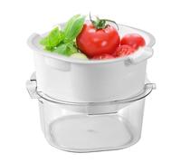 Kitchen Colanders Bowl Set - Portable Double-Layered Drain Basin, Reusable Berry Strainers | Multi-Functional Design, Easy Washing Function, Ideal for Fruit Vegetable Home, 6.1x5.75x3.58 inches