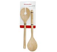 KitchenAid Couverts à salade en bambou, fourchette et cuillère, 30cm
