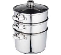 KITCHEN CRAFT - CLEARVIEW - CUISEUR VAPEUR À 3 ÉTAGES - ACIER INOXYDABLE - 22 CM