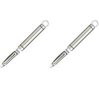 Kitchen Craft - Éplucheur Économe à Pommes de Terre Professionnel en Inox avec Lame Mobile, 21 cm - Couleur Argent (Lot de 2)