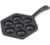 Kitchen Craft, fonte, plaque à induction, poêle à blini avec sept trous, fonte, noir