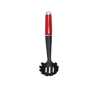 KitchenCraft Grande Cuillère à Pâtes en Inox et Nylon Anti-Adhésif, 28 cm - Couleur Rouge Cerise et Noir