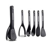 Kitchen Craft - Kit de 5 Ustensiles de Cuisine Magnétiques en Silicone, Rangement Facile, 9 x 9 x 30 cm - Noir