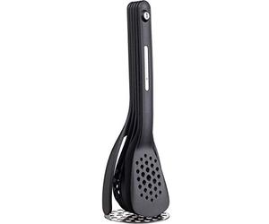 Kitchen Craft - Kit de 5 Ustensiles de Cuisine Magnétiques en Silicone, Rangement Facile, 9 x 9 x 30 cm - Noir