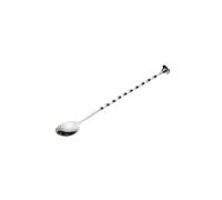BarCraft Cuillère à cocktail avec mélangeur intégré, acier inoxydable, 28 cm