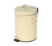 Kitchen Craft - Mini Poubelle à Compost avec Pédale, Filtre Anti-Odorant, 3 L