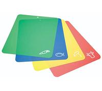 Kitchen Craft - Planches à Découper avec Code Couleur, Plastique non Toxique, Lot de 4 Planches, 38 -30 cm