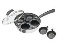 Kitchen Craft - Poêle à Œufs Pochés en Acier au Carbone, 4 Trous