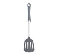 Kitchen Craft - Spatule Plate à Trous Professionnelle en Nylon et Manche Souple, 36 x 10.5 x 3 cm - Couleur Gris et Argent