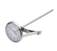 Kitchen Craft - Thermomètre à Lait Mécanique en Inox avec Clip de Fixation, 14 cm
