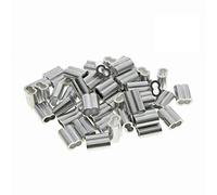 Kitchen-dream Colliers de câble en aluminium de manchons de câble métallique de diamètre de 0,04 pouce (1 mm) (100PCS)