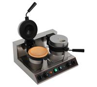 Kitchen Electric Burger 2400W Double-Head Non-Stick Ice Cream Burger Maker Panini Hamburger Sandwich Press 180° Rotary Heating w/Time & Temp Control for Home Kitchen Restaurant Sna