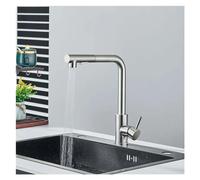Kitchen Faucet,Faucet, Pull Out Kitchen Faucet, 360 Degree Rotating Double Jet Hot and Cold Water Faucet, Wash Basin Faucet, Single Hole Faucet. (Color Silver)