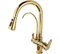 Kitchen Faucet Pull Down, Modern Single Hole Single Handle High Arc Stainless Steel Brushed Nickel Kitchen Sink Faucets, with Pull Out Sprayer