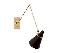 Kitchen Faucet Swing Brack Murce Galced Copper Mur Copper Light avec Une Teinte en Aluminium en Appliques murales en Laiton Blanche/Noir, Pliable