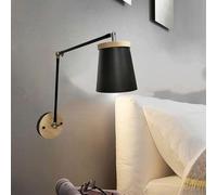 Kitchen Faucet Swing Bran Swing Murce Black Blanc Metal Bran Alivtable Autonie Murale Mur Mourisé Light Nordic Long Arm Mall Lamp pour Le SOUVEMENT DE THEED TEPHED Soir (Noir)