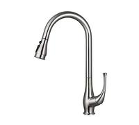 Kitchen faucet with Pull Out Spray,Kitchen Sink faucets Hot and Colds Brass Single Lever 360° Rotate Kitchen Mixer Tap-Black