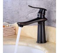 Kitchen Faucets for Sink,Kitchen Sink Faucet, Single Handle Copper, H30Cm Hot and Cold Water Taps, Basin Mixer Tap, Strong and Sturdy,Black,H20.1Cm