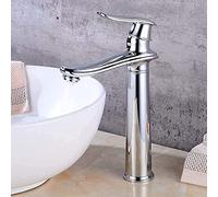 Kitchen Faucets for Sink,Kitchen Sink Faucet, Single Handle Copper, H30Cm Hot and Cold Water Taps, Basin Mixer Tap, Strong and Sturdy,Chrome Silver,H30Cm