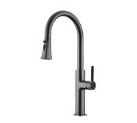 Kitchen Faucets Pull Down Sprayer, Bar Sink Faucet Hole, Single Handle with Magnetic Docking Spray Head (Chrome)
