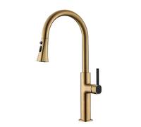 Kitchen Faucets Pull Down Sprayer, Bar Sink Faucet Hole, Single Handle with Magnetic Docking Spray Head (Chrome)