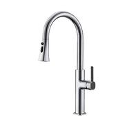 Kitchen Faucets Pull Down Sprayer, Bar Sink Faucet Hole, Single Handle with Magnetic Docking Spray Head (Chrome)