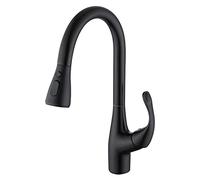 Kitchen Faucets with Pull Down Sprayer, 360 ° Swivel Out Sink Tap, High Arc Single Handle Brass Hot and Cold Water Mixer Tap,Chrome (Brushed)
