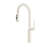 Kitchen Faucets with Pull Down Sprayer Brass 3 Mode Swivel Single Hole Kitchen Sink Faucet-Grey