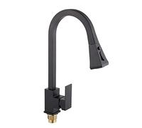 Kitchen Faucets with Pull Down Sprayer Copper Kitchen Faucet Black Hot and Cold Sink Faucet Telescopic Kitchen Faucet