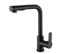 Kitchen faucets with Pull Out Spray Kitchen Sink Faucet Stainless Steel Telescopic Swivel-Chrome