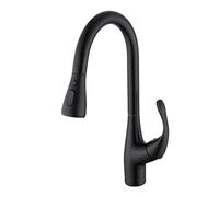 Kitchen Faucets with Pull Out Spray, Kitchen Sink Mixer Faucet Brass Hot and Cold Water Shower Pattern Swivel Kitchen Faucet-Gold