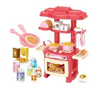 Kitchen Fiction Game for Children - Réglez 47 pots de pièces et nourriture pour jouets, accessoires éducatifs réalistes pour les filles | Apprentissage interactif Ensemble pour les activités de la mai