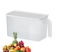 Kitchen Fridge & Cupboard Storage Containers - Clear Refrigerator Tubs | Fridge Storage Box with Handles | Fruit Container For Refrigerator With Lid And Handle Ice Bin | Fridgê Organizer Bin