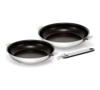 KITCHEN FUN BY BEKA - 12901844 - LOT DE 2 PoeLES MOVE ON 24-28 CM - EN ACIER INOXYDABLE - INTERIEUR REVETU -TOUS FEUX + INDUCTI G