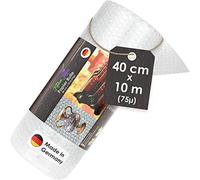 Kitchen Helpis® Papier bulle 10m x 40cm, super épais - 75µ / 3 couches, déménagement, recyclable, transparent