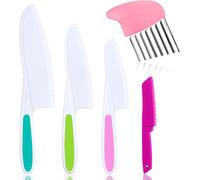 Kitchen Knives,5pcs Plastic Knife Set For Cutting And Cooking Fruits Or Vegetables For Young Children