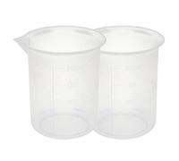 Kitchen Lab Lot de 2 verres gradués en plastique transparent épais avec bouchon doseur 200 ml