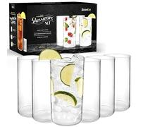 Kitchen Lux Lot de verres à eau fins et ronds de 170 à 538,6 g - Verres à eau highball élégants - Ensemble de verres de luxe pour cocktails pétillants, vin, bière, whisky, dîner