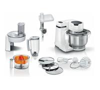 Kitchen machine Serie 2 BOSCH - Robot de cuisine - 700W - 4 vitesses + turbo - Bol mélangeur inox 3,8 L - Blender 1,25 L - Blanc