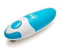 Kitchen Mama Auto Ouvre-boîte électrique automatique : ouvrez vos boîtes de conserve/canettes d’une simple pression sur un bouton. Automatique, mains libres, bord lisse (Bleu ciel)