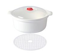 Kitchen Microwave Steamer, Cooking Containers With Lid, Anti Scalding Anti Slip Handle For Easy Use, Noodles Dumplings Bread Vegetable Steaming Tool, Home Microwave Cooking Accessory